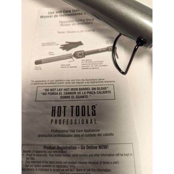 $65 Hot Tools Professional Nano ,Ceramic Curling Wand, 1" New No Box - Picture 7 of 8